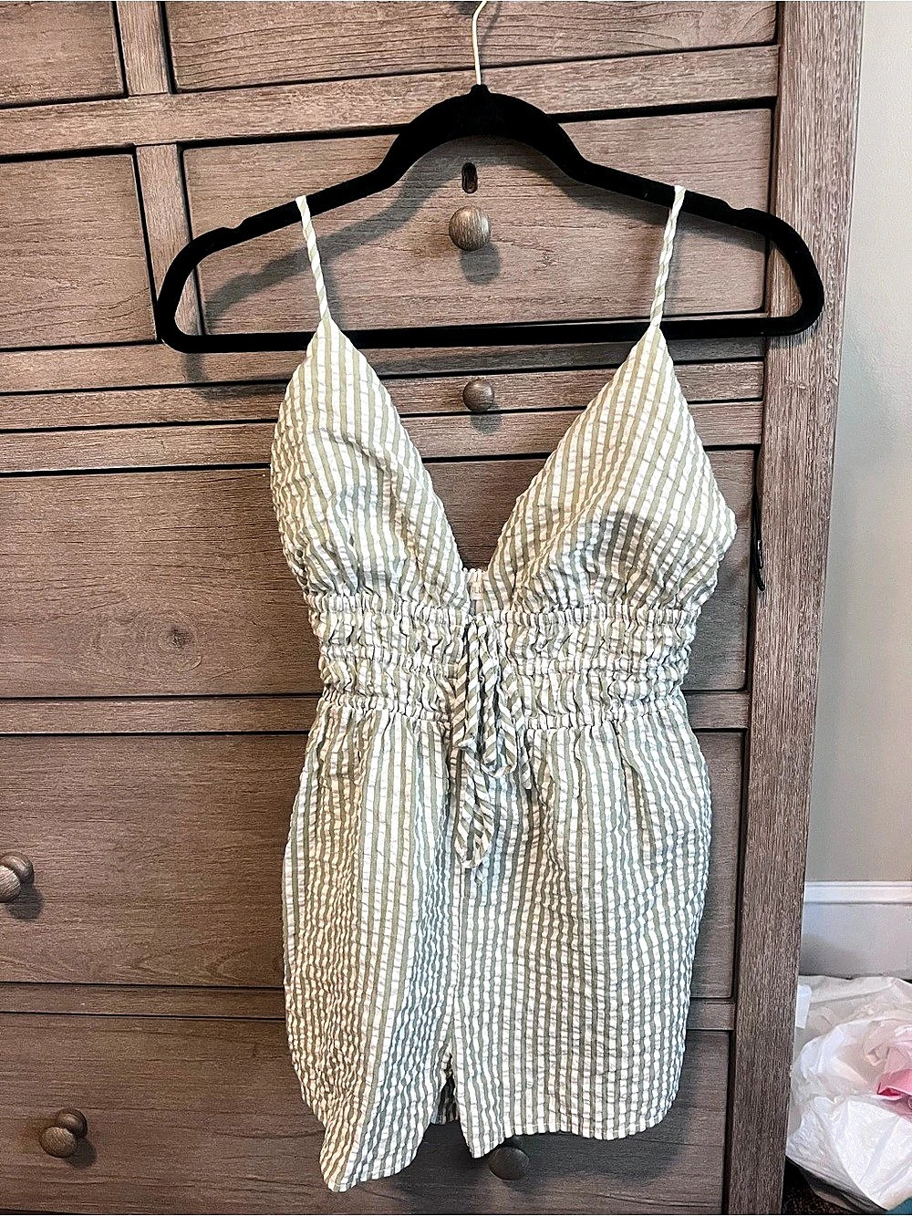 Illa Illa Striped Camisole in Green & White Like New